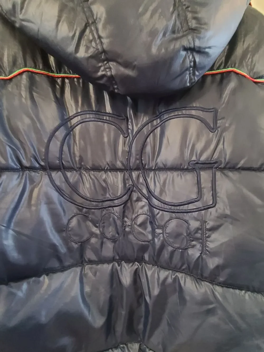 Coogi Y2K Navy Puffer Jacket Size XL